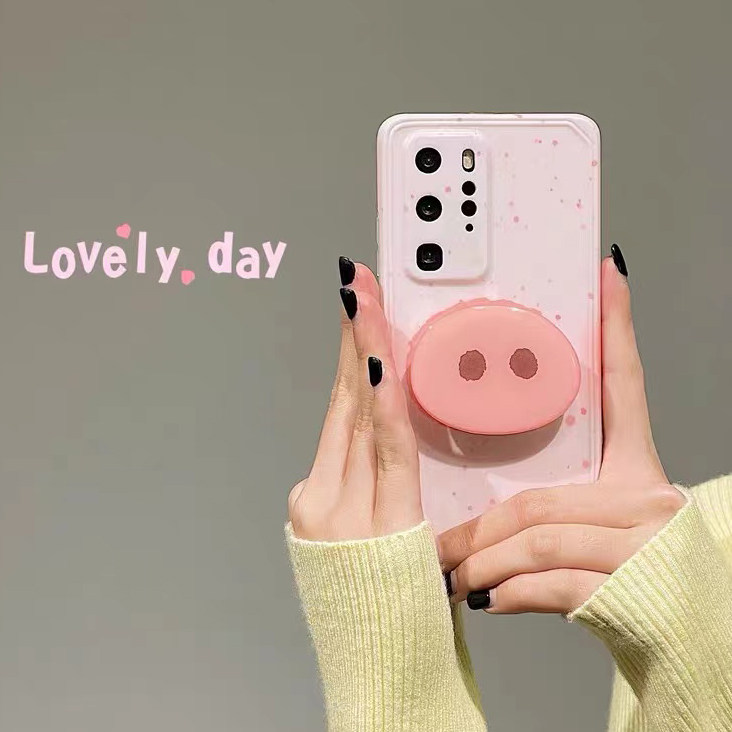 粉色鼻子个性小米手机壳硅胶
