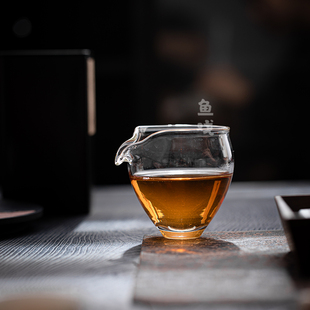 鱼戏纯手工吹制耐热玻璃飞鸟公道杯今井美智加厚公杯泡茶杯分茶器