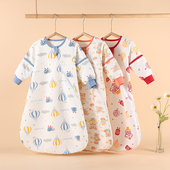 踏踏猴婴儿睡袋春秋薄棉保暖宝宝纯棉四季 通用儿童纯棉防踢被神器