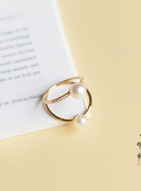 儒匪窝18k金镶嵌钻石戒指海水