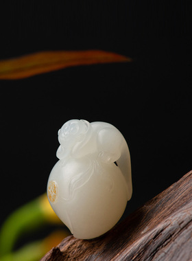 新疆和田玉籽料挂件白玉天然正品