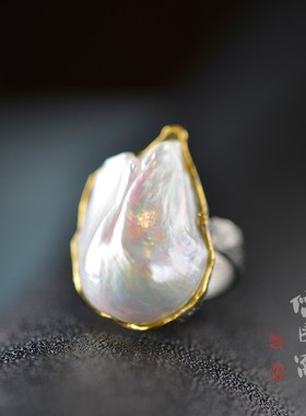 儒匪窝银鎏金镶嵌巴洛克异形18K