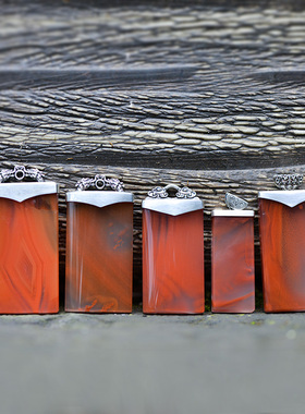 925银手工平安无事牌南红玛瑙