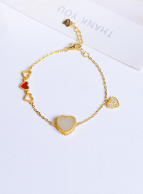 儒匪窝个性潮流心形腕心形手链