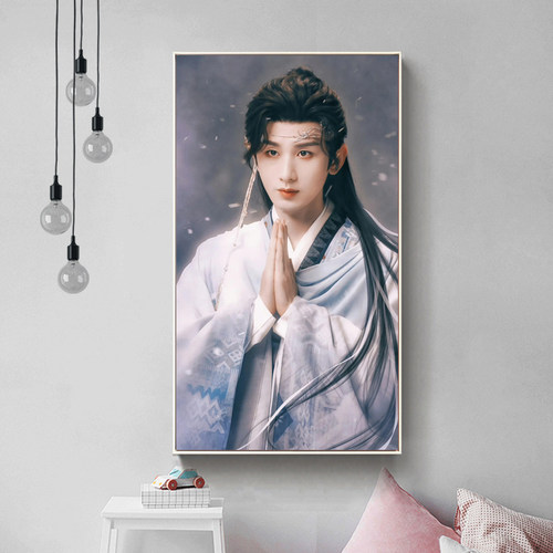 明星真人照片人物挂画十字绣