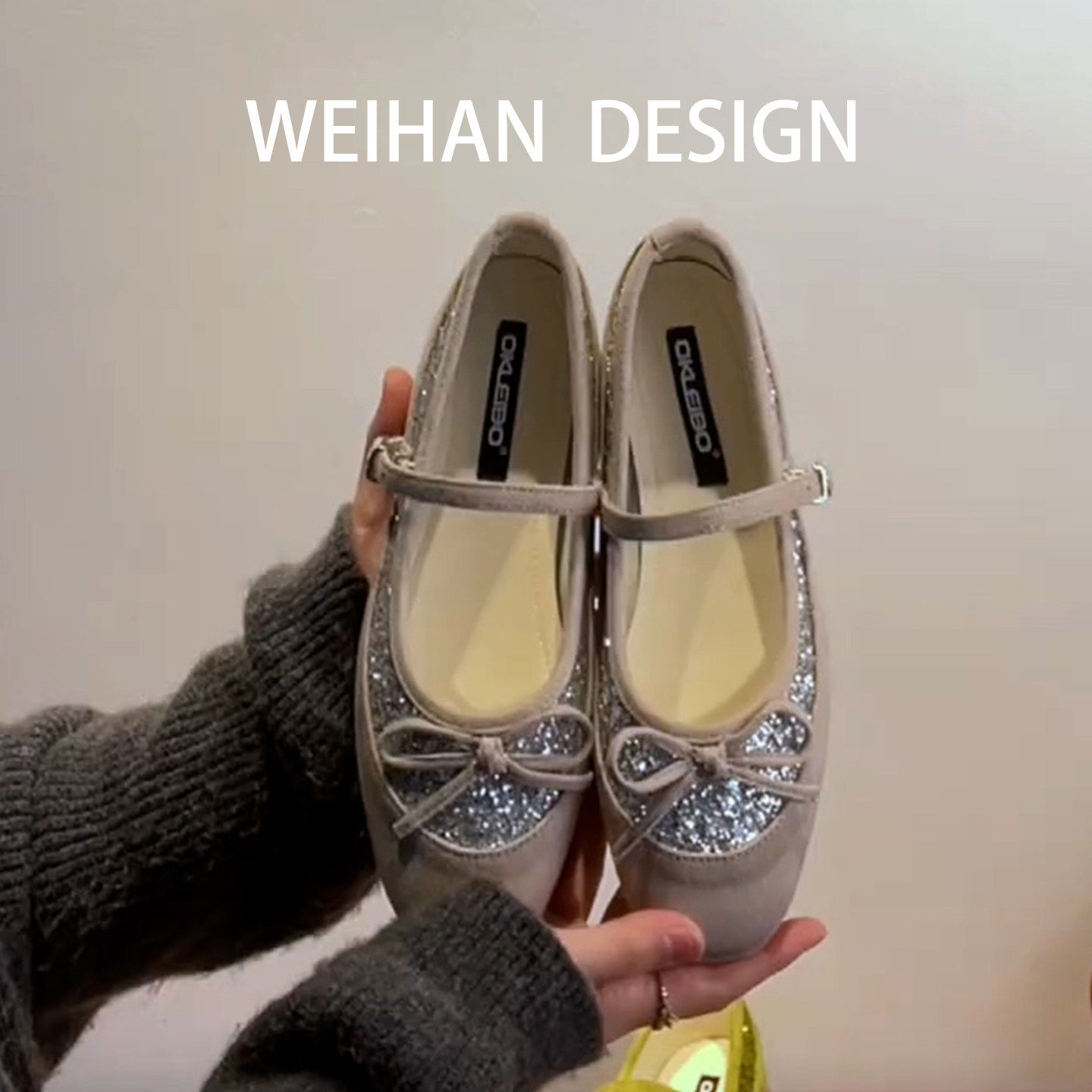 羊皮版！银亮片蝴蝶结平底气质单鞋女一字扣带芭蕾鞋浅口玛丽珍鞋,女鞋,浅口单鞋,淘宝优惠券,粉丝福利购,淘宝优惠卷