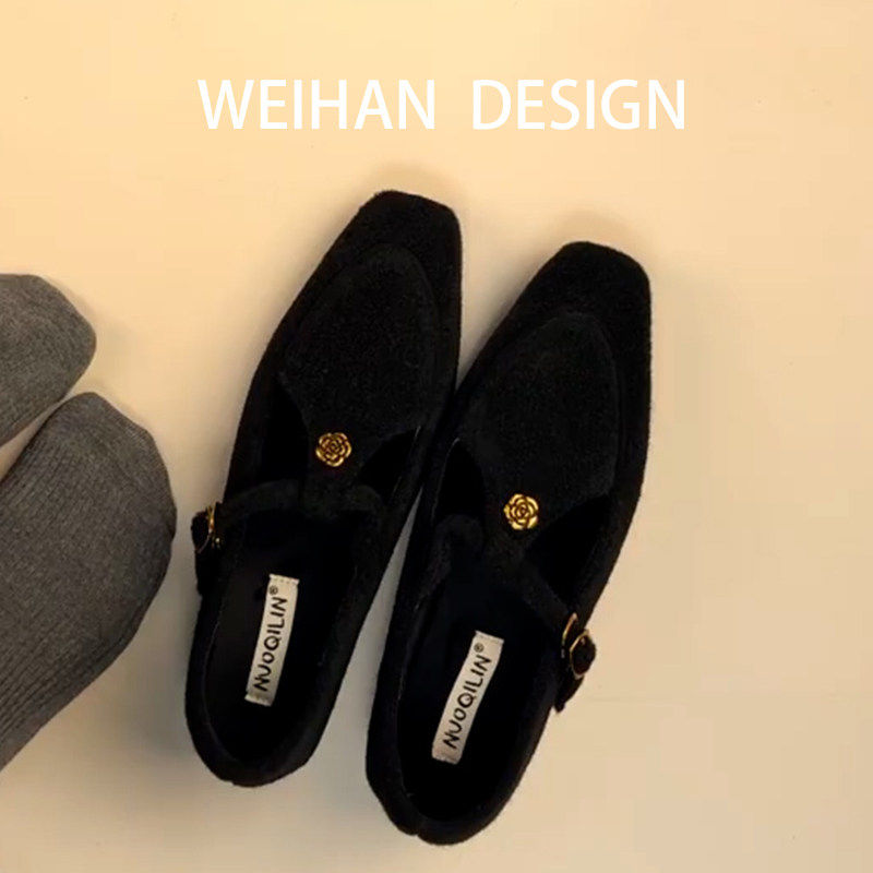 羊皮版！小香风毛呢加绒玛丽珍鞋女韩式配裙子内增高气质浅口单鞋,女鞋,浅口单鞋,淘宝优惠券,粉丝福利购,淘宝优惠卷