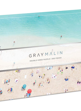 （现货）正版galison 夏威夷海滩 格雷马林双面拼图500片美国进口