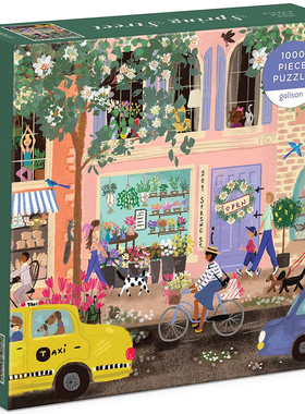 （现货）正版galison 春日街道 春天的街道 1000片美国进口拼图