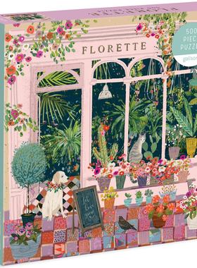 （现货）正版galison 粉色花店 Florette 500片 美国进口拼图