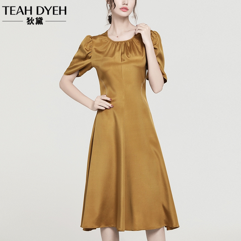 法式气质真丝桑蚕丝连衣裙女夏