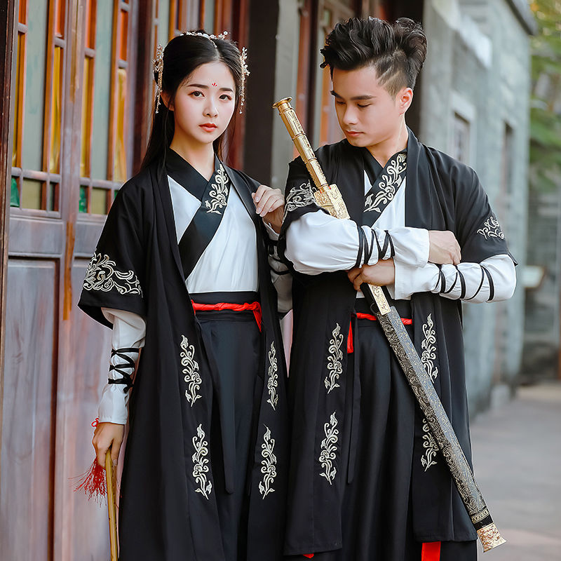 古装汉服男班服女装侠客汉服古风秋季少年仙气古装书生学生三件套