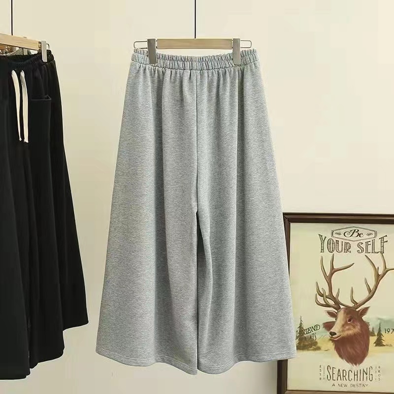 运动裤裤裙少女春夏装2024新款初中高中学生休闲薄款阔腿九分裤子