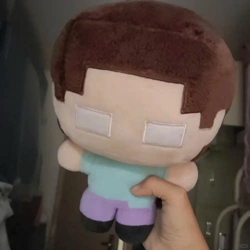 【Minecraft】MC我的世界herobrine属性20cm棉花娃娃游戏周边公仔