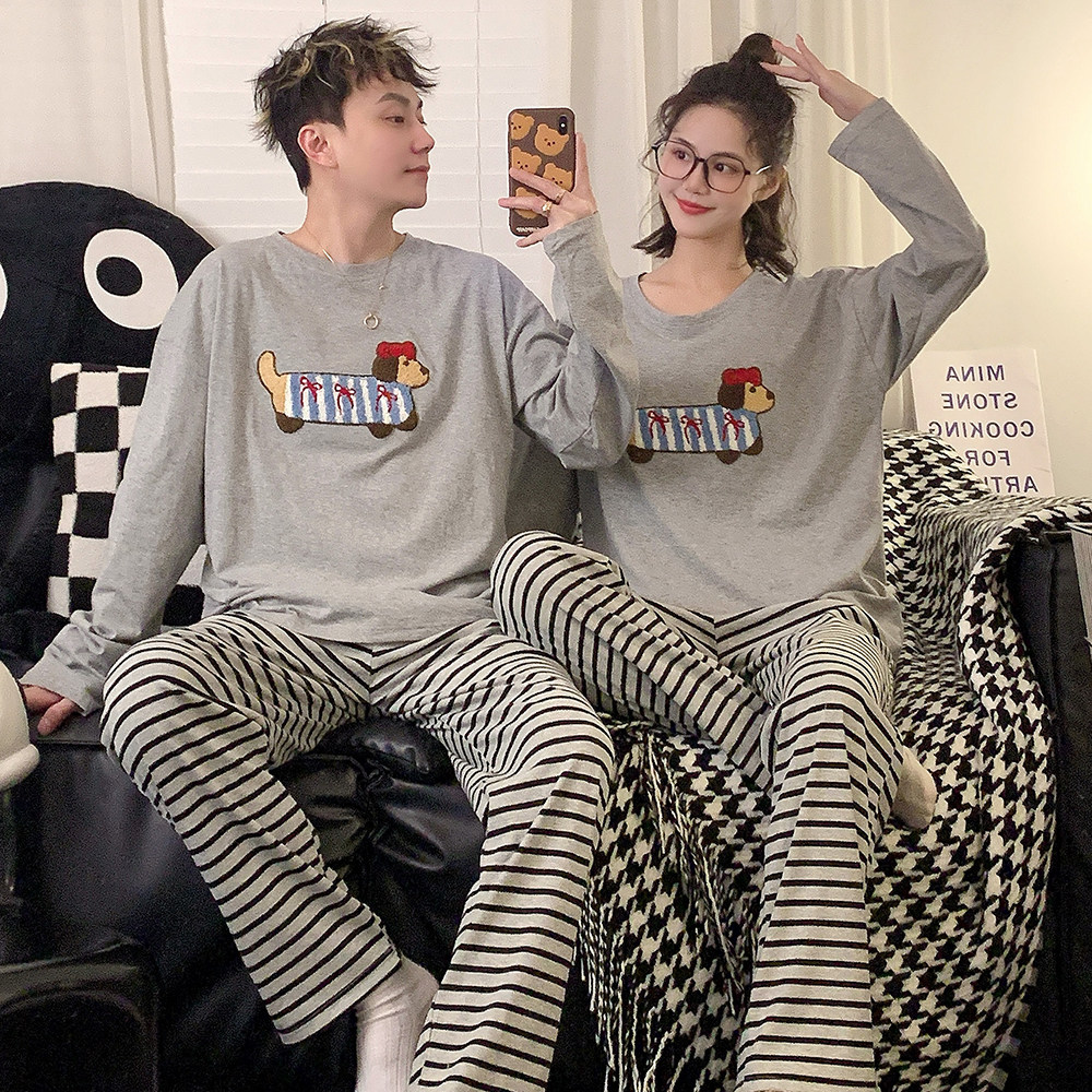 腊肠狗全棉情侣睡衣男士长袖长裤春秋冬季纯棉女款卡通家居服套装,女士内衣/男士内衣/家居服,睡衣/家居服套装,淘宝优惠券,粉丝福利购,淘宝优惠卷