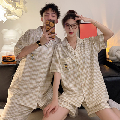 卡通史努比情侣睡衣春夏天居家服