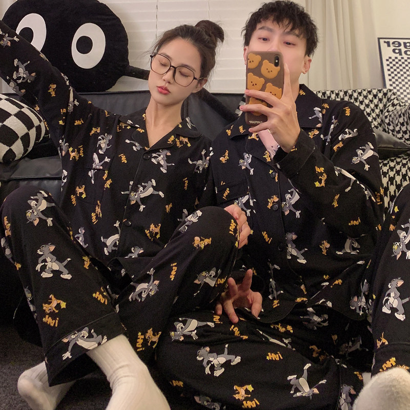 情侣睡衣女款春秋款纯棉长袖2024新款男士秋季猫和老鼠家居服套装,女士内衣/男士内衣/家居服,睡衣/家居服套装,淘宝优惠券,粉丝福利购,淘宝优惠卷