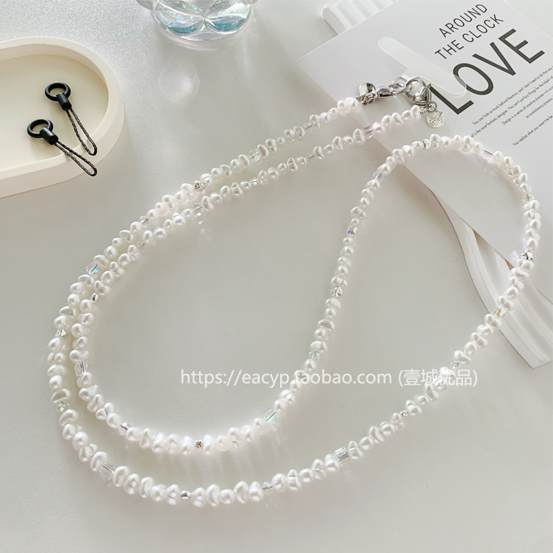 高级感巴洛克珠子手机挂件斜挎长