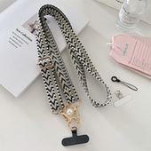 复古民族风加宽手机挂绳斜挎可背可调节织带手机链背带相机挂件长