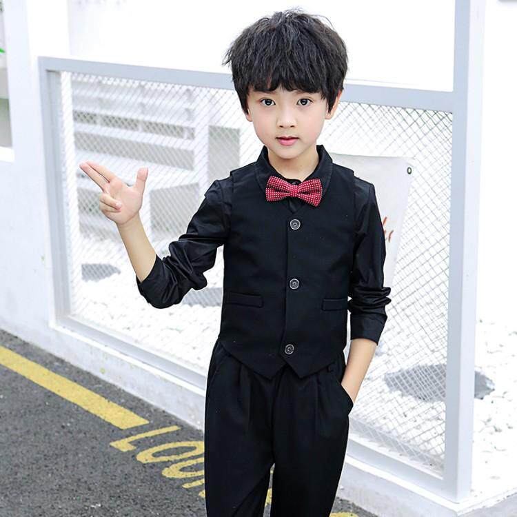 男童礼服马甲套装小花童男孩主持人儿童西装钢琴表演演出服装西服