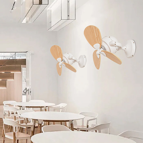 壁挂两用轻奢小吊扇厨房过道阳台书房工装可调角度角落无灯小风扇