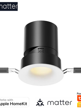 Metter thread苹果射灯0-10V调光智能兼容Hilink鸿蒙 PLC防眩筒灯