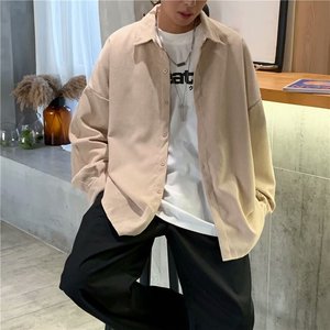 春款纯棉灯芯绒衬衫男长袖衬衣上衣外套男士休闲-CS518-p35图片