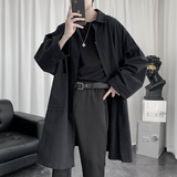 秋季暗黑炒鸡宽松oversize风衣男中长款帅气外套夹克-F882-p60，男装风衣，星座601-1