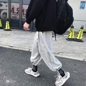 休闲长裤男束脚直筒阔腿灯笼裤男潮流9分裤601-1-K498-p30图片