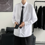 大码送领带秋长袖衬衫情侣衬衣男女衬衫衬衣~601-1-Q711-p30，男装衬衫，星座601-1