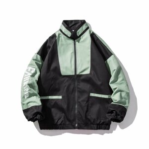 20/秋 ins超火的字母夹克撞色风衣薄款工装外套601-1-W115-p55图片