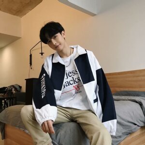 20/秋 ~ins超火的夹克撞色风衣薄款工装外套 二色601-1-W115-p55图片 20/秋 ~ins超火的夹克撞色风衣薄款工装外套 二色601-1-W115-p55图片