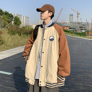 外套男潮ins超火飞行员夹克2021年新款棒球服601-1-JK995-p58图片