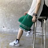 夏季ins帅气字母刺绣运动短裤男潮牌大码宽松五分裤韩版潮篮球裤，男装休闲裤，星座601-1