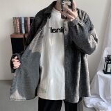 新款日系文艺复古磨毛厚款衬衫男韩版宽松潮外套601-1-WT7003-p50，男装夹克，星座601-1