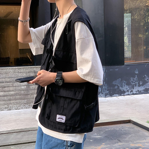暗黑机能战术工装马甲男宽松多口袋背心马夹外套-MJ005-p35图片