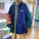 拼色牛仔外套男潮牌街头工装夹克两面穿上衣-j006-p65，男装夹克，星座601-1