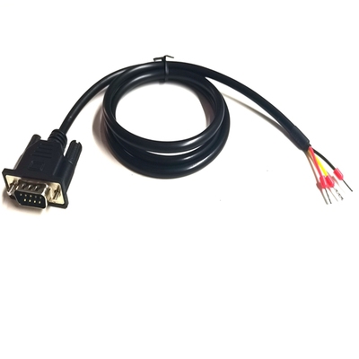 纯铜芯0.3平方单头3芯DB9公头母头串口转VE管型端子对9针COM口235