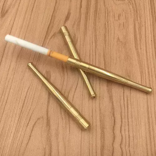 Медный съемный мундштук, медная металлическая универсальная латунная курительная трубка