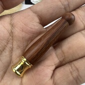 高档海南黄花梨木老料烟嘴海黄虎皮纹烟斗过滤器粗细两烟嘴黑檀木