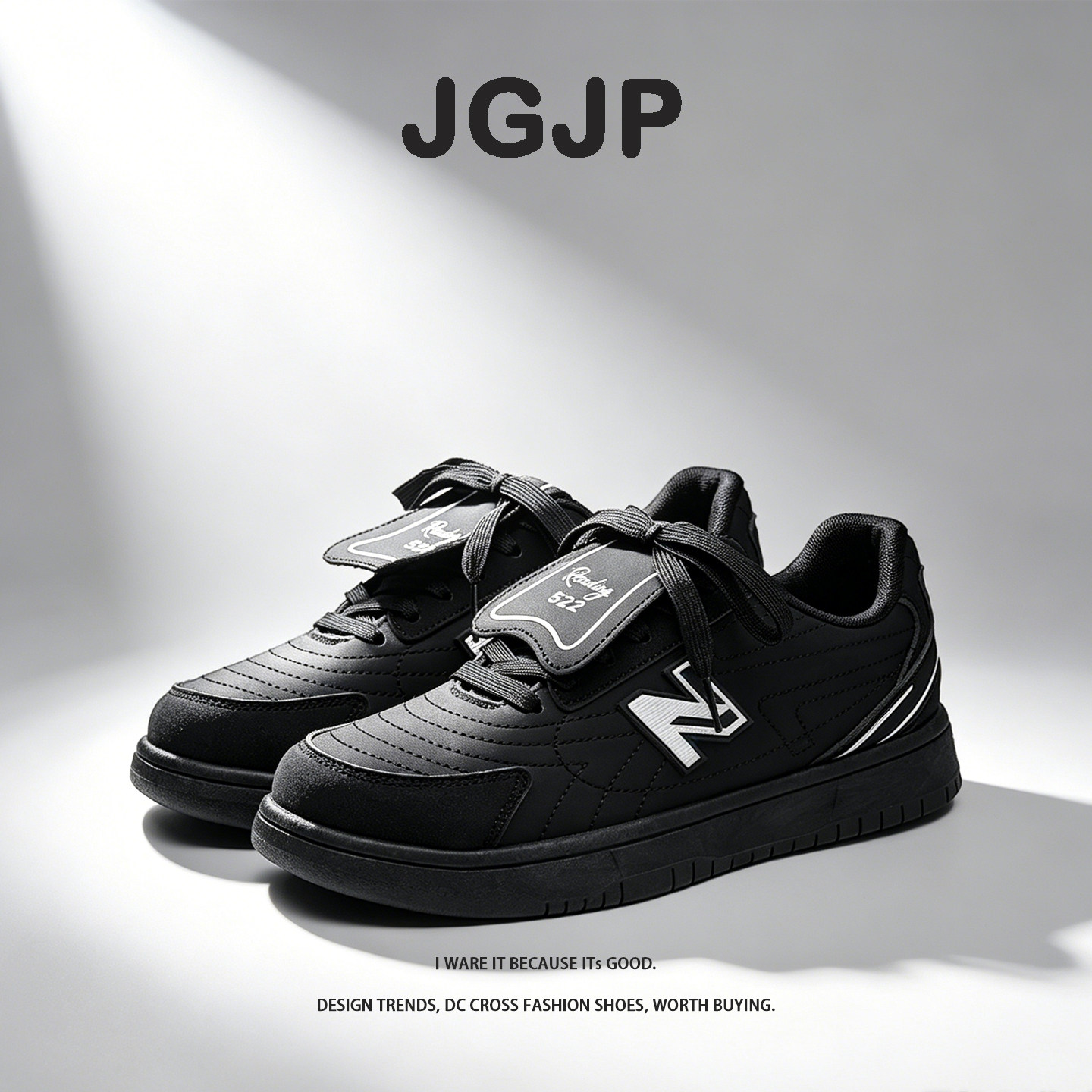 JGJP新款个性时尚百搭休闲板鞋透气轻便德训鞋厚软底情侣款跑步鞋