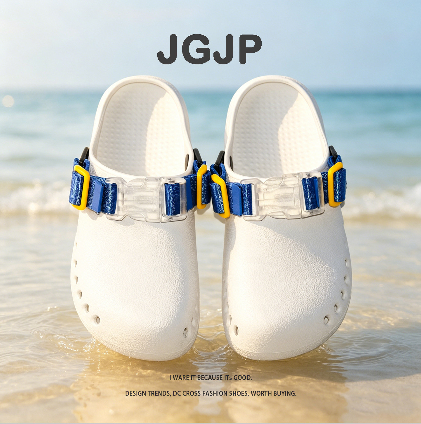 JGJP洞洞鞋2026夏季男女款透气时尚百搭两穿休闲勃肯包头拖沙滩鞋