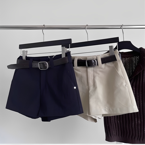 2025新款复古时髦OL休闲工装短裤