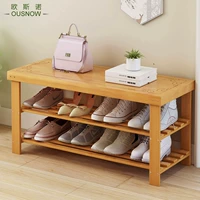 Osno Shoe Rack Smover Simple Multi -Layer Bamboo Heress Storage Storage Storage Collesity для смены обувного табурета с твердым деревом домашнего шкафа для домашней обуви
