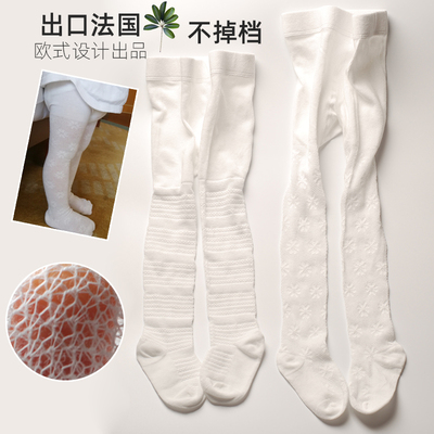 出口法国夏季纯棉儿童连裤袜无骨