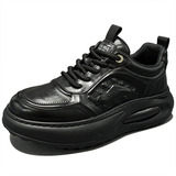 A258-M88103-P218头层牛皮轻奢鞋厚底时尚老爹鞋气垫百搭轻便男鞋，男鞋休闲鞋，电商A258