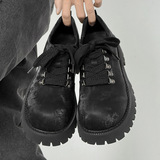 A258-H9939-P108大头德比鞋痞帅暗黑机车工装鞋小众哥特增高皮鞋，男装工装外套，电商A258