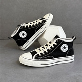 A258-M2126-P185经典复古高帮帆布鞋青年学生百搭简约休闲感板鞋，男鞋帆布鞋，电商A258