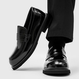 A258-QL4322-P120一脚蹬乐福鞋个性英伦风圆头休闲鞋商务休闲皮鞋，男鞋皮鞋，电商A258