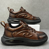 A258-M8189-P218头层牛皮轻奢高级感老爹鞋英伦百搭皮鞋气垫男鞋，男鞋休闲鞋，电商A258